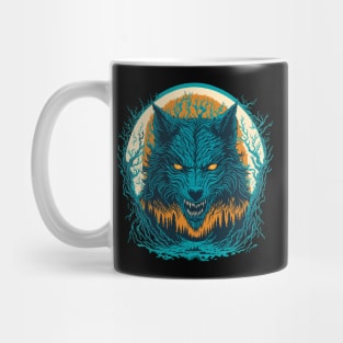 Werewolf Face Graphic Design Mug